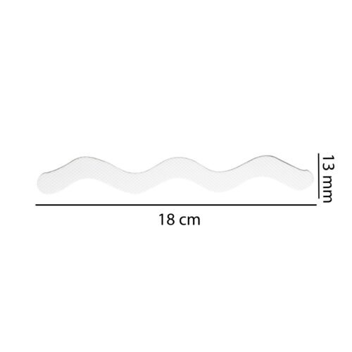 Alternative view of Naklejka antypoślizgowa fala 1.3 x 18cm transparentna 12szt.