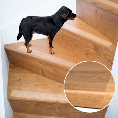 Nakładka na schody folia PCV 40cm x 40cm 12 Dog on stairs grafika 2