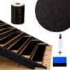 Gruba nakładka na schody Diamond czarna folia PCV 10cm x 100cm z rolki NA METRY