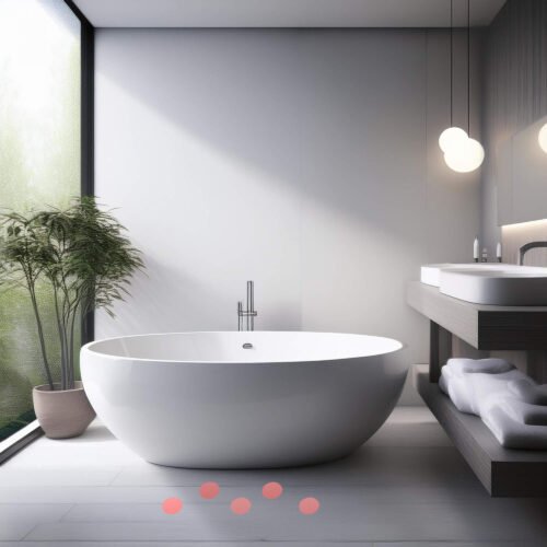 lazienka wizualizacja kolka rozowe