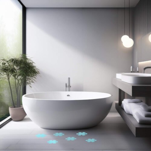 lazienka wizualizacja niebieski