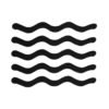 Naklejka antypoślizgowa fala 1.3 x 18cm czarna 12szt.